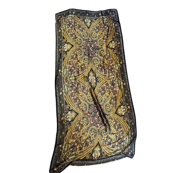 Jinayin Silk-Feeling Paisley Floral Scarf – 70” x 31” – New With Tags - Picture 2 of 7